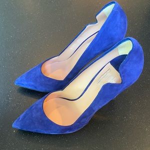 Rodolphe Menudier Electric Blue Suede Pumps